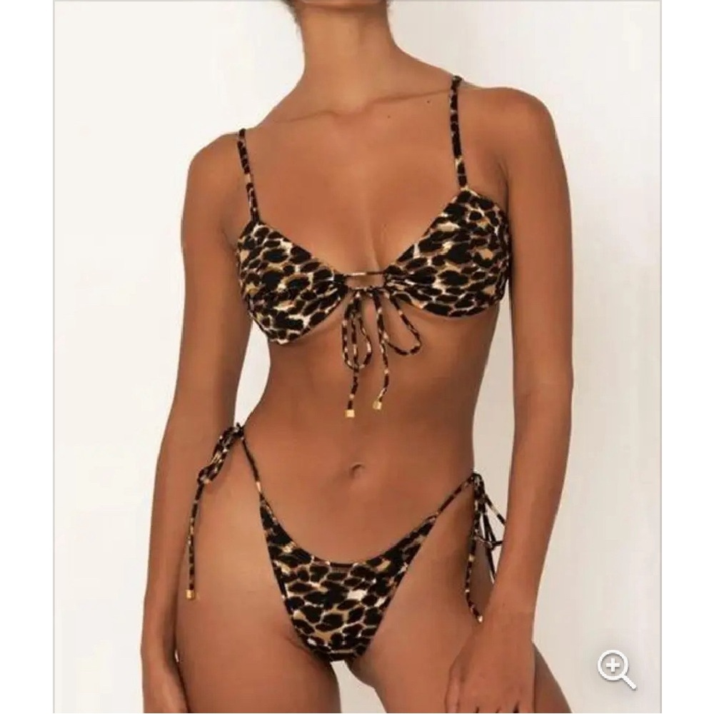 Sommer Swim Leopard Bikini Set Size S Brown